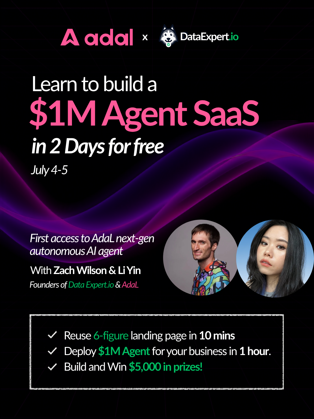 $1M Vertical Agent SaaS  in 2-day Bootcamp program overview